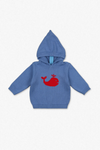20083-Smocked Whale Blue Hooded Zip Back Baby & Toddler Sweater