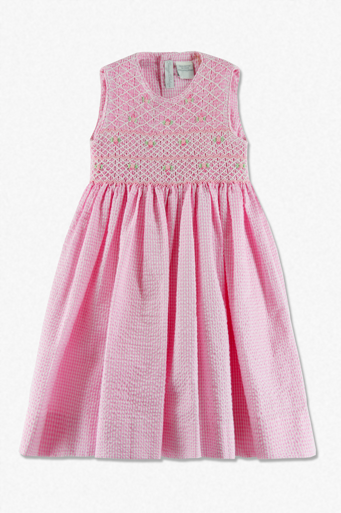 sleeveless dress pink floral
