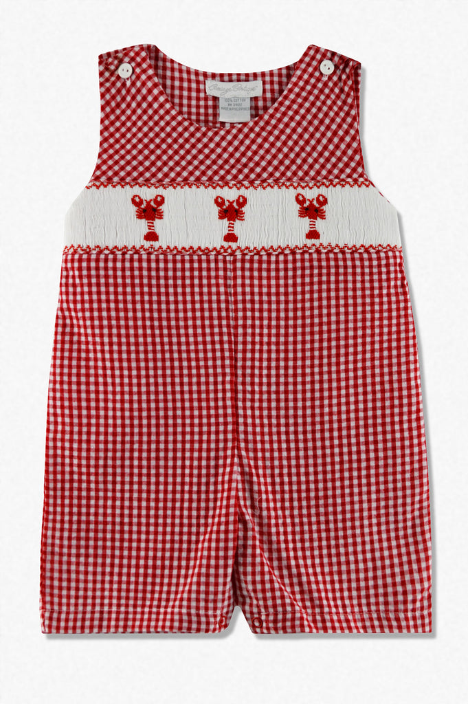 Lobster Seersucker Baby Boy Romper