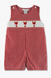 Lobster Seersucker Baby Boy Romper