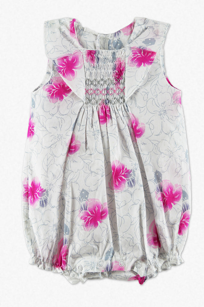 Floral Baby Girl Bubble Romper