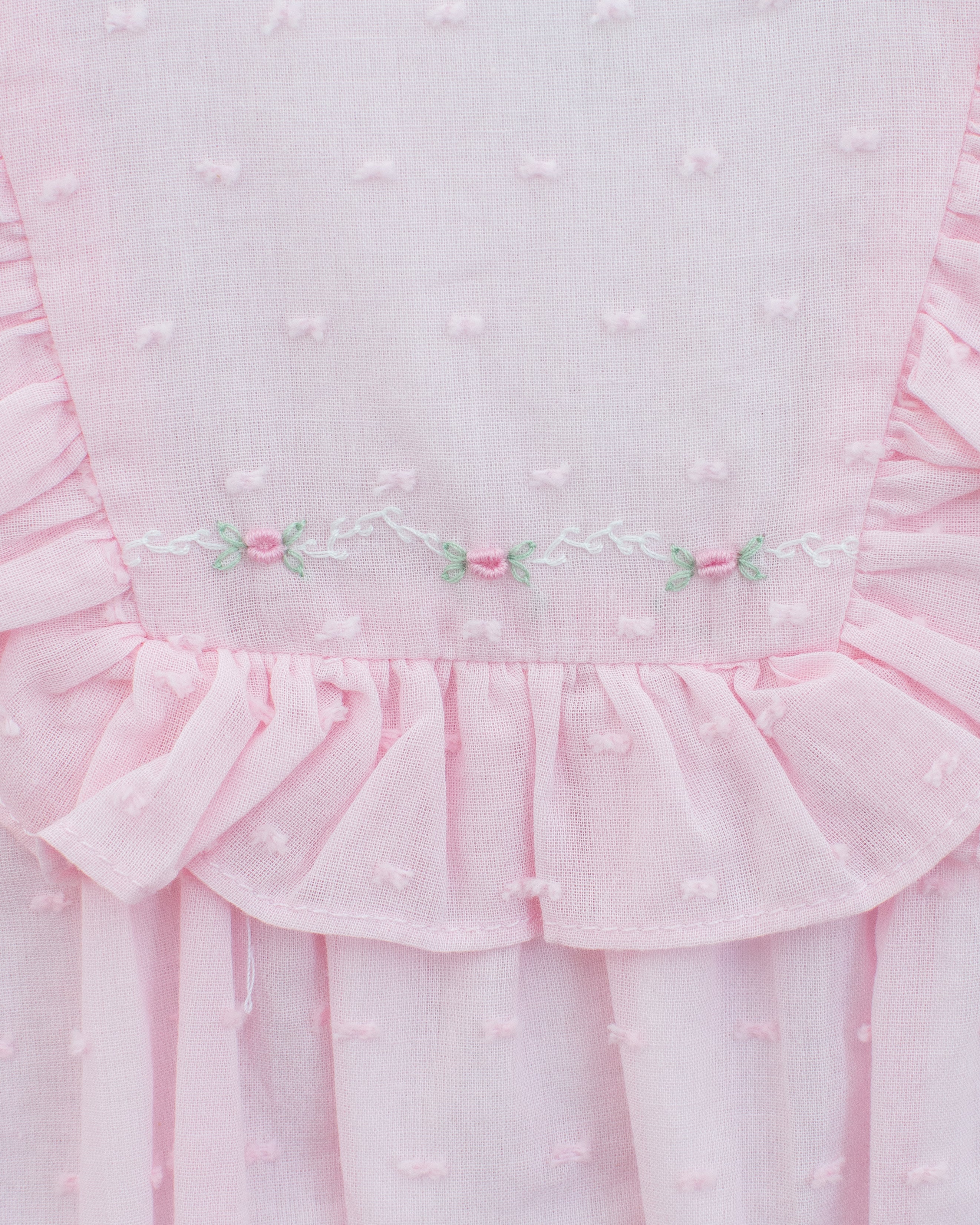 Swiss Dot Pink Baby Gir Bubble