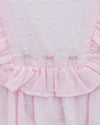 Swiss Dot Pink Baby Gir Bubble
