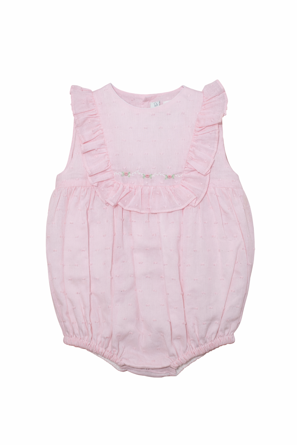 Swiss Dot Pink Baby Gir Bubble