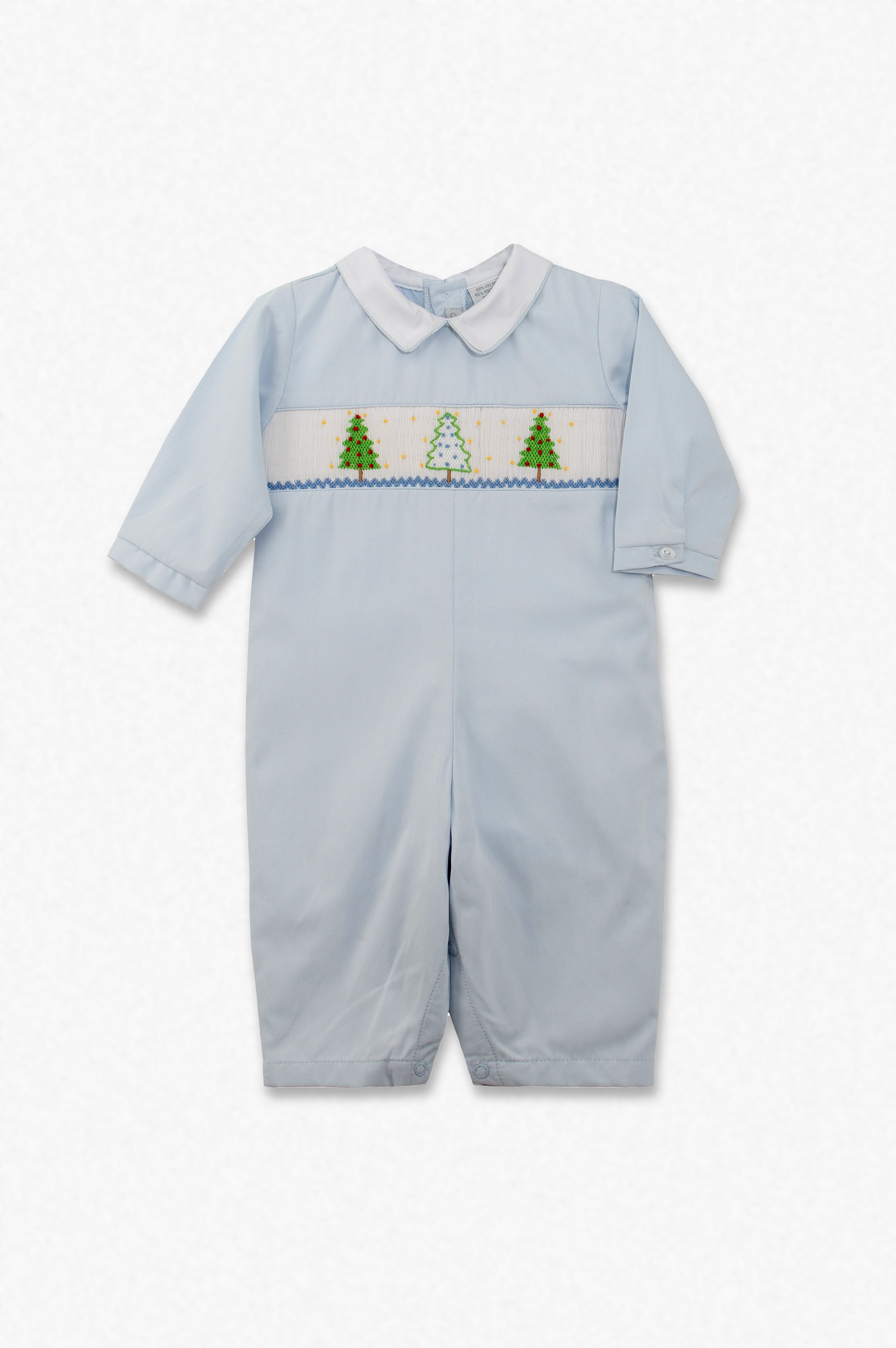 20241-Smocked Christmas Tree Baby Boy Longall