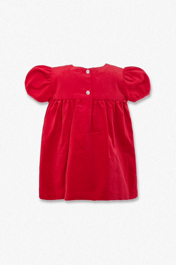 20247-Candy Cane Red Bib Baby Girl Dress
