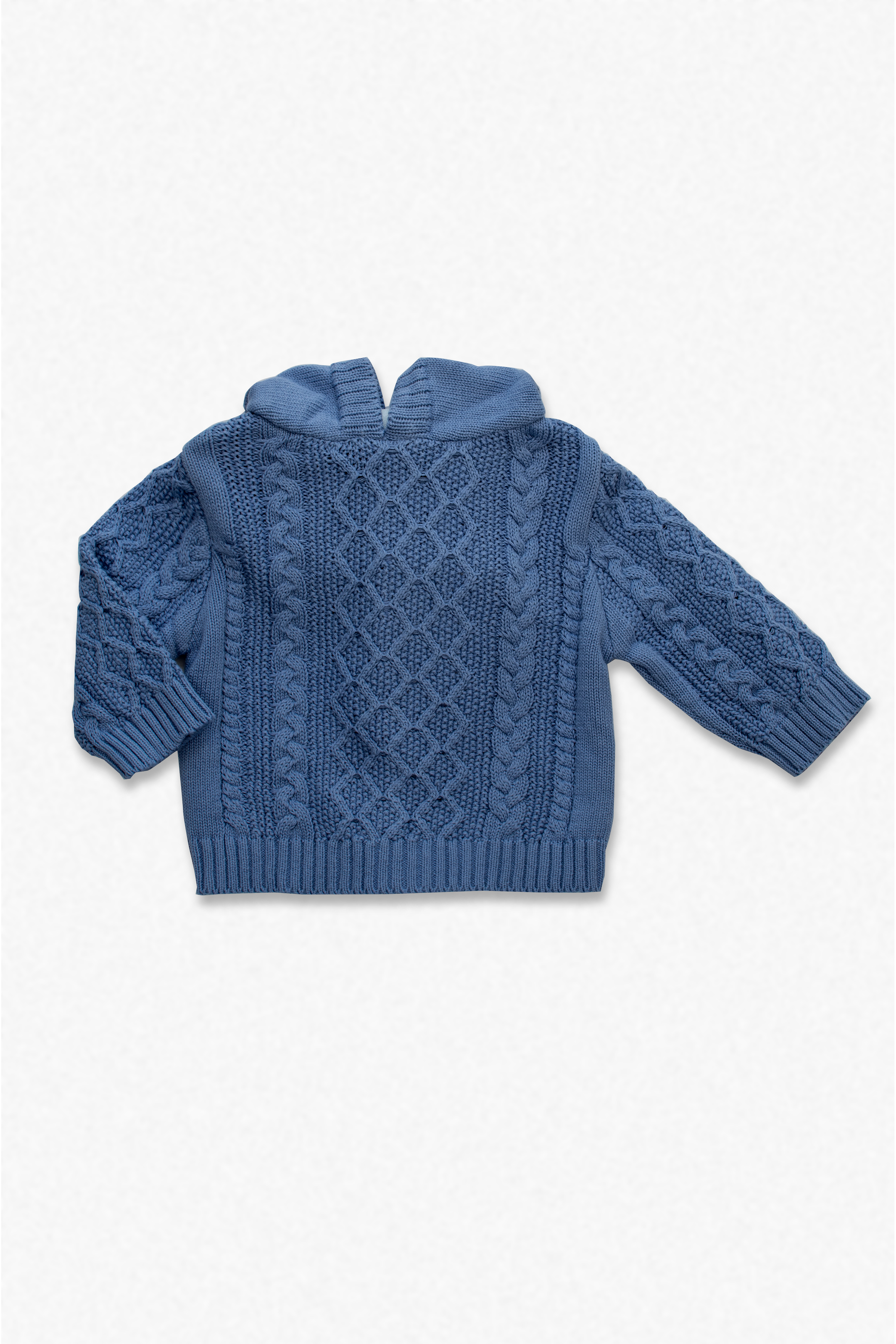 Baby Fisherman Knit Baby Boy Sweater Zip Back