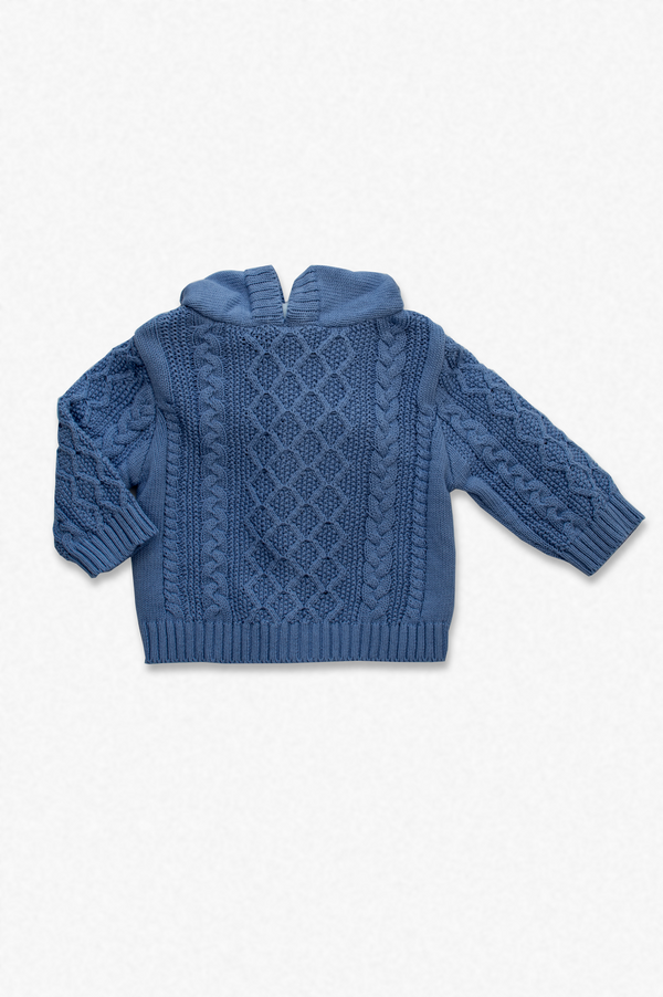 Baby Fisherman knit Sweater Zip Back