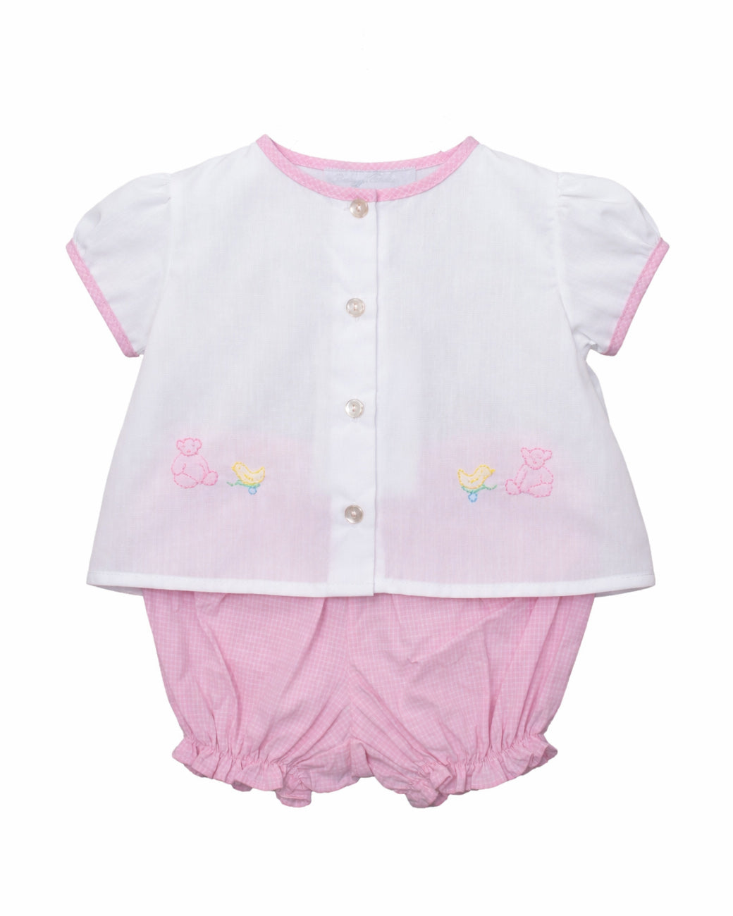 Girl Teddy Bear & Chic Diaper Set
