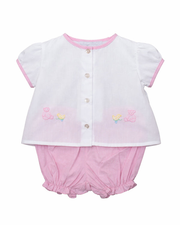 Girl Teddy Bear & Chic Diaper Set