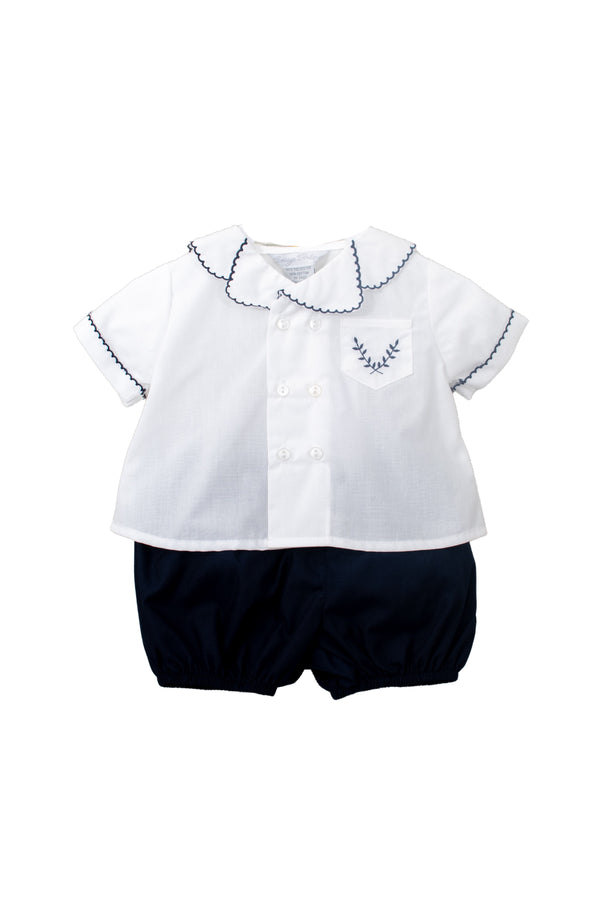 20312 Navy Crest Baby Set