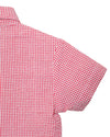 Red Check Seersucker Boys Polo Shirt