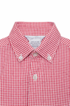 Red Check Seersucker Boys Polo Shirt