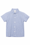 Navy Check Boys Polo Shirt