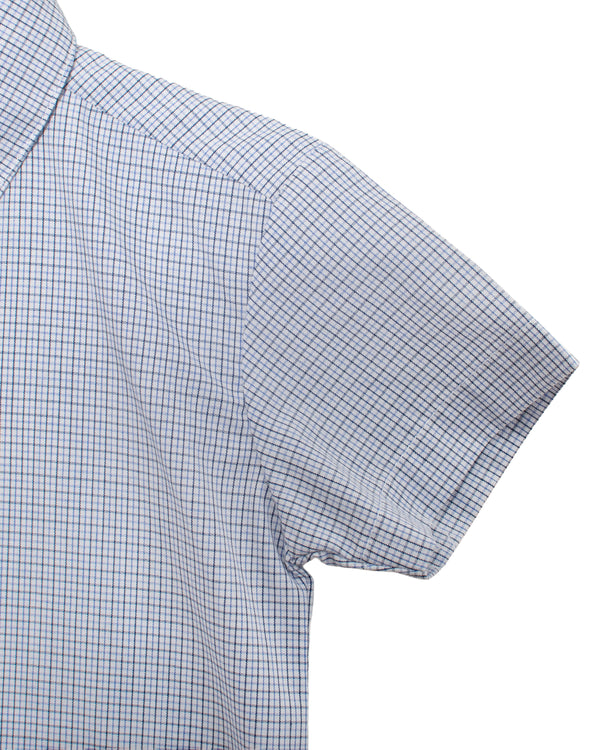 Navy Check Boys Polo Shirt