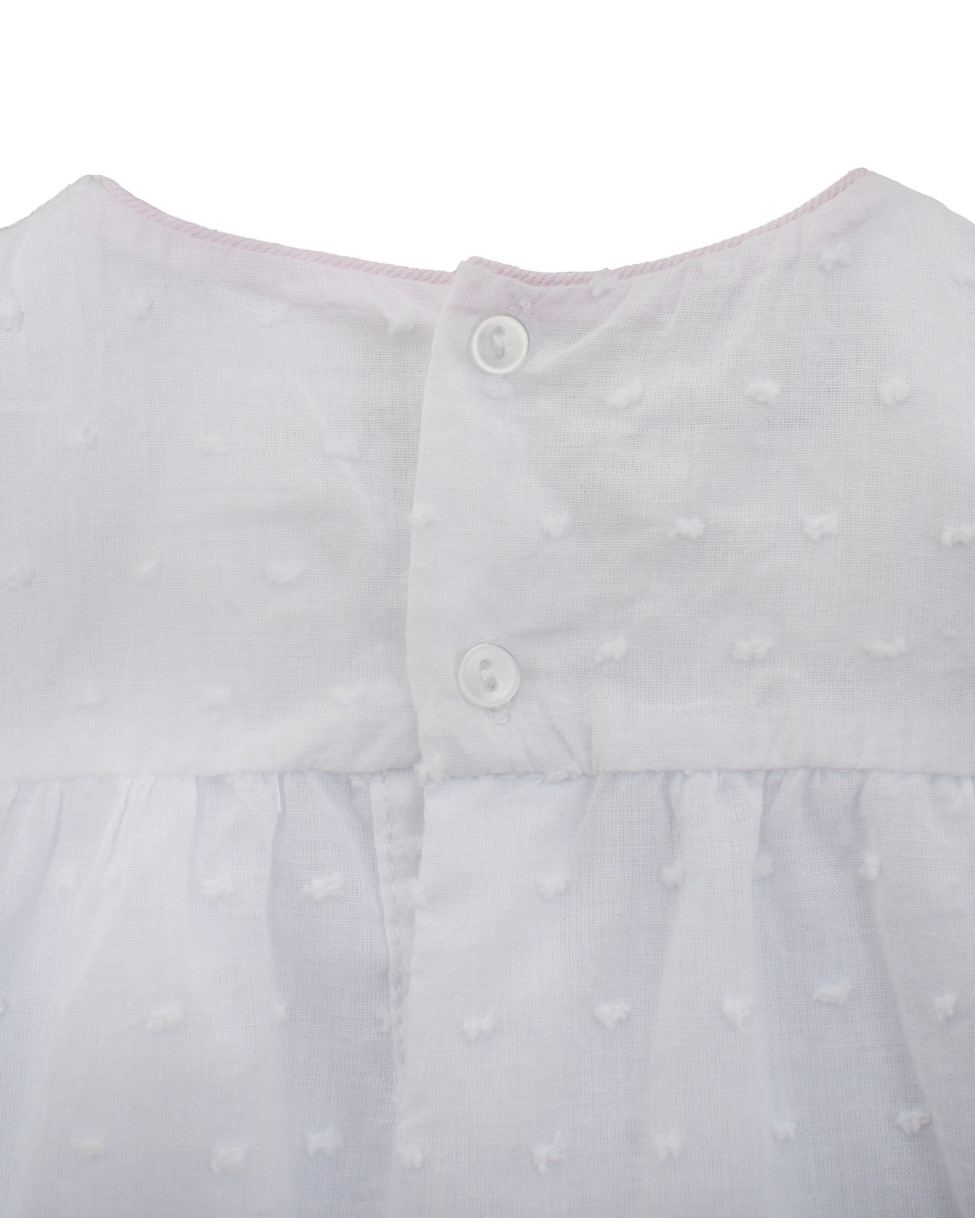 White Swiss Dot Baby Diaper Set