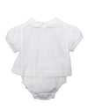 Embroidered Floating Flowers Diaper Set
