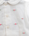 Embroidered Floating Flowers Diaper Set