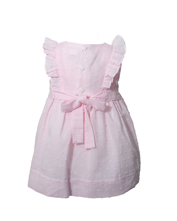 Swiss Dot Pink Baby Girl Dress