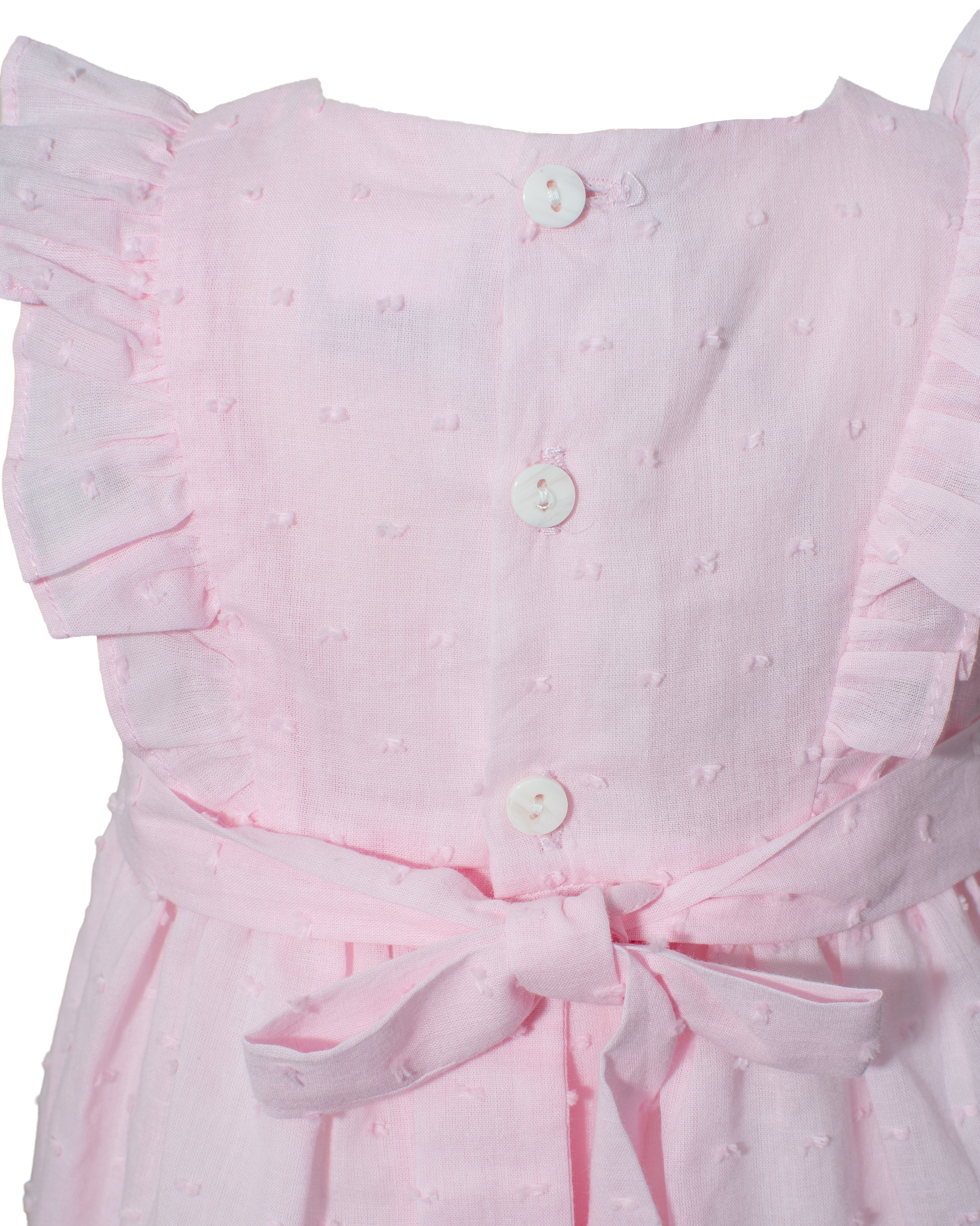 Swiss Dot Pink Baby Girl Dress