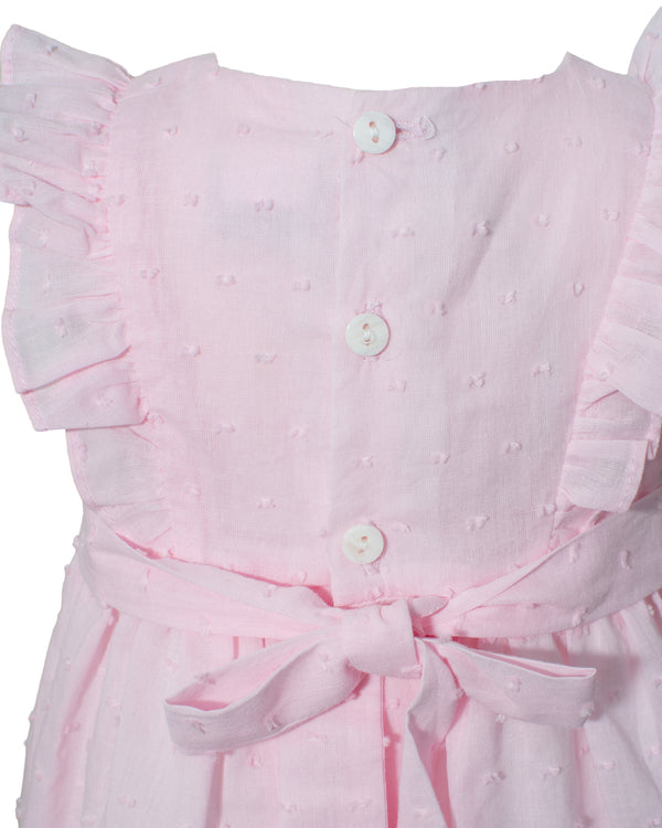 Swiss Dot Pink Baby Girl Dress