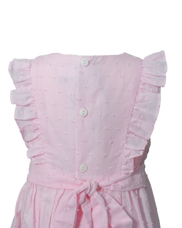 Swiss Dot Pink Toddler Girl Dress