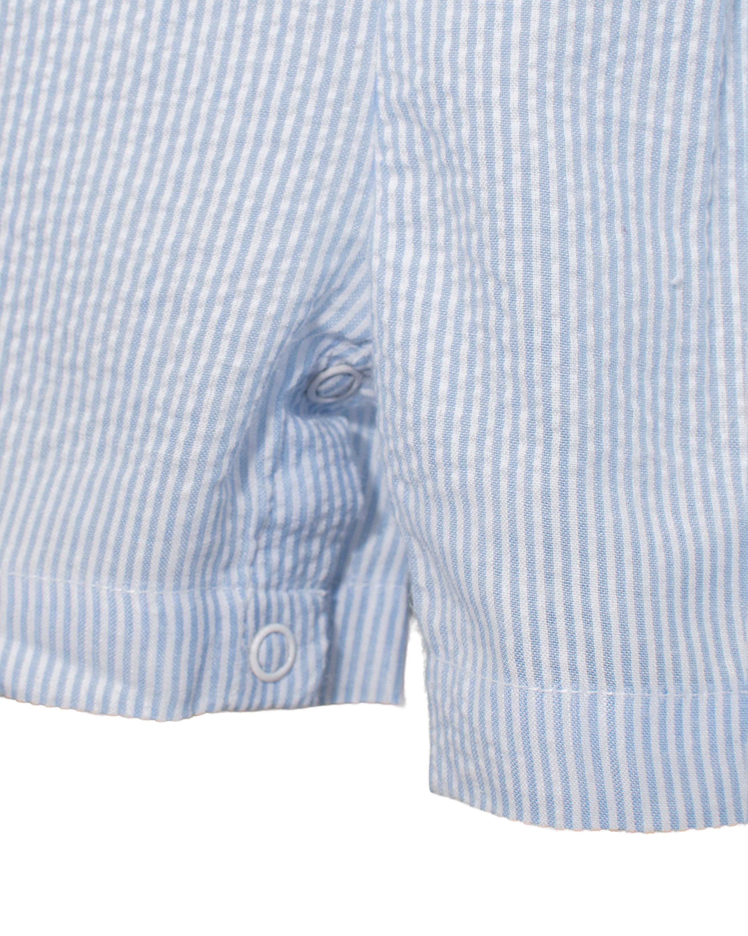 Smocked Sail Boats Boys Blue Shortall