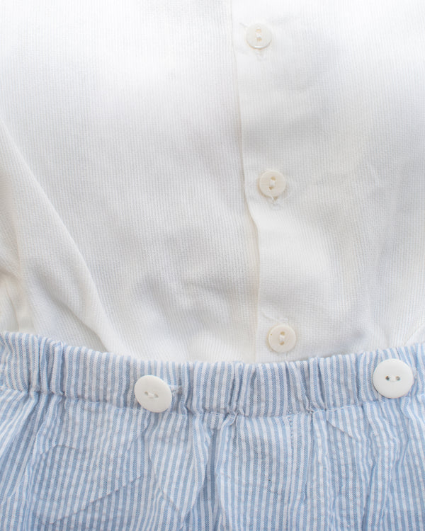 Smocked Sail Boats Bobby Suit