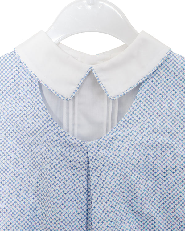 2pc Check Baby Boy Bubble Romper