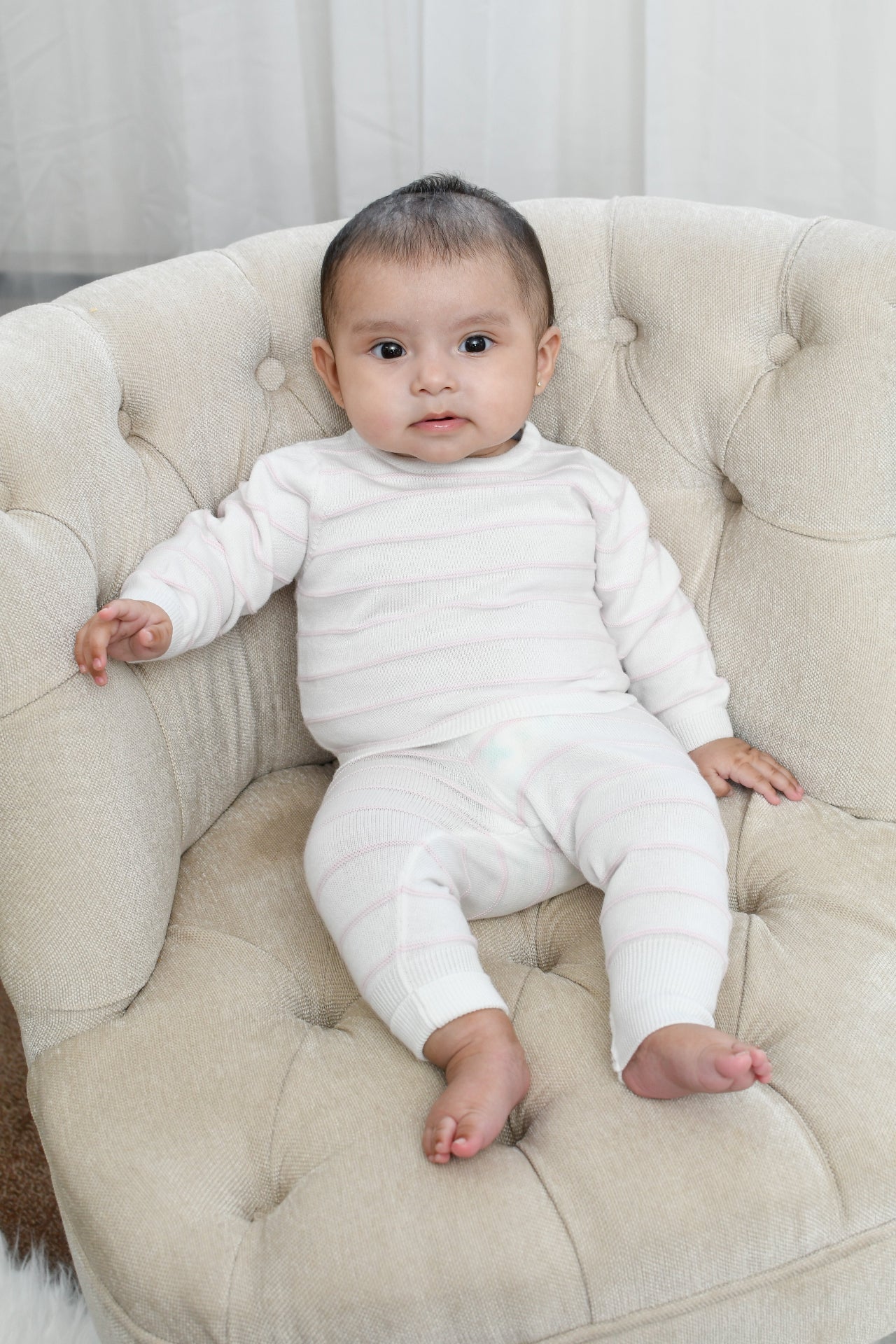 3 Piece Baby Girl Leggings Set with Hat 2