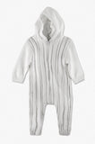 Wholesale Off-White Hooded Cable Baby Long Romper