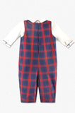 Wholesale Navy Plaid Baby Boy Bobby Suit