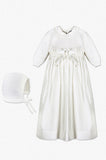 Pebble Stitch Baby Girl Christening Gown with Bonnet