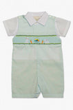 Wholesale Smocked Easter Bunnies Shortall Baby Boy Romper