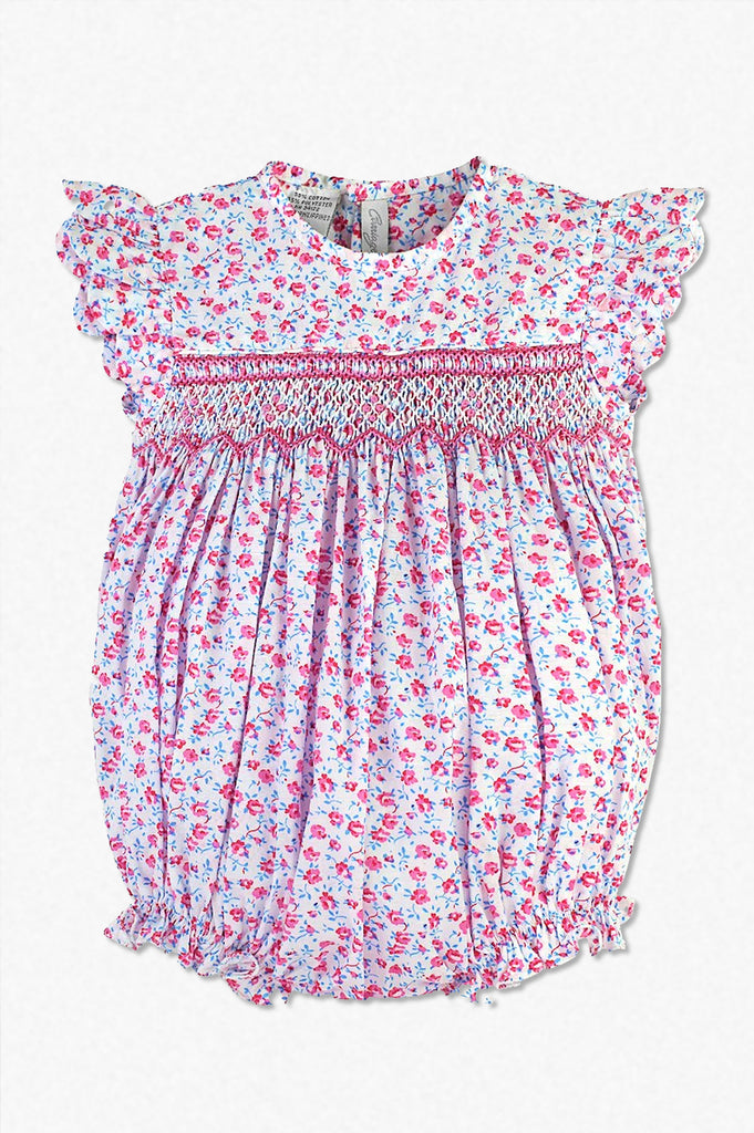 Wholesale Rose Floral Print Baby Girl Bubble