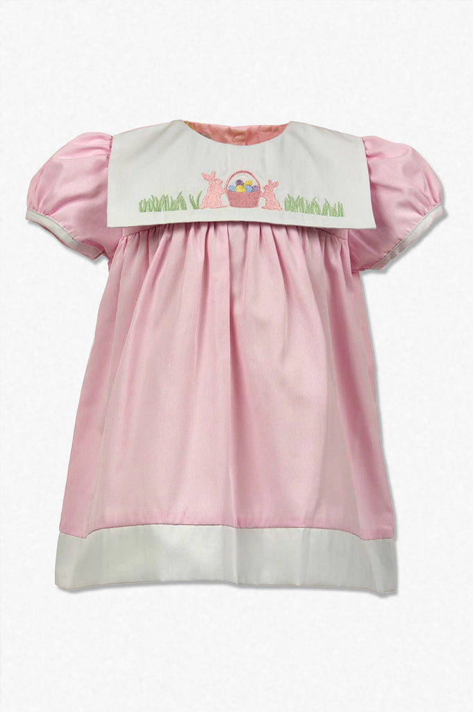 Easter Shadow Baby Girl Bib Dress