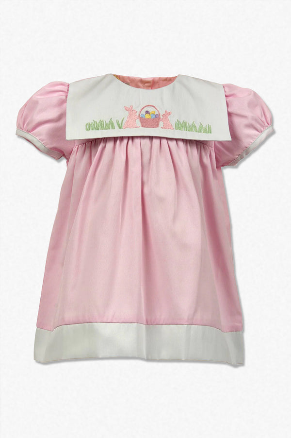 90018-Easter Shadow Baby Girl Bib Dress