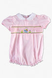 Classic Smocked Easter Bunnies Baby Girl Bubble