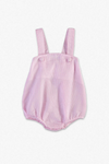90070-Monogram Seersucker Pink Sunsuit Baby Girl Bubble