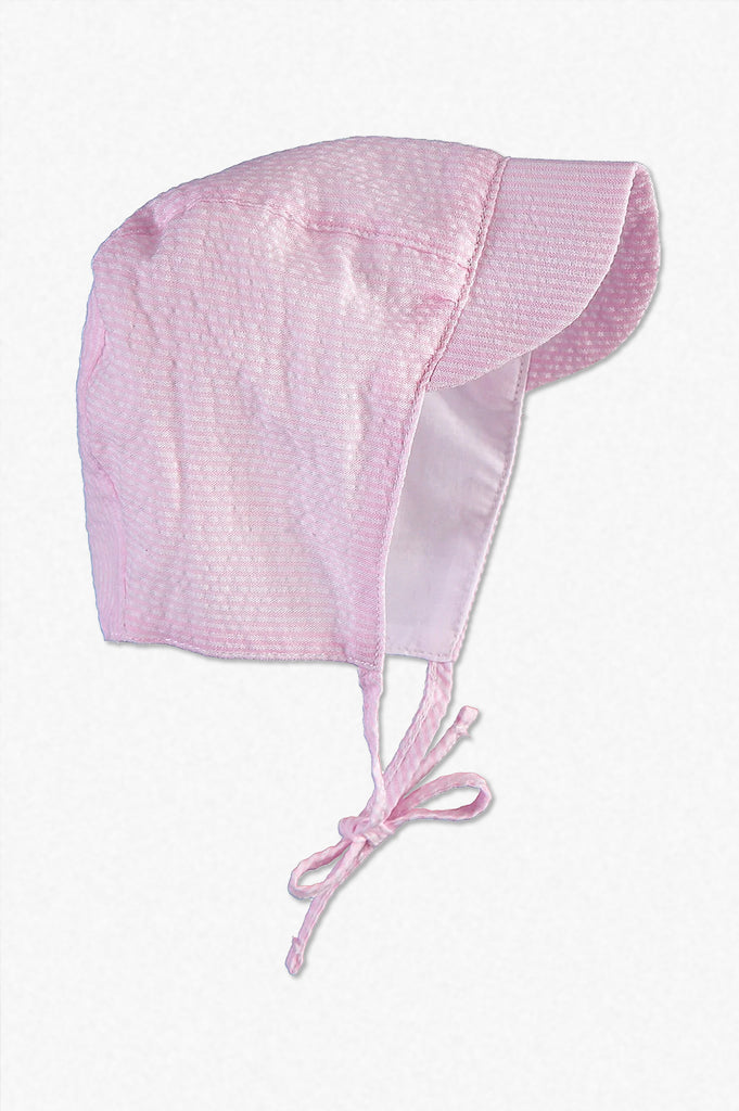 Wholesale Monogram Seersucker Baby Girl Bonnet