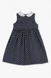 Wholesale Navy Polka Dot Girl Dress (Toddler & Youth)