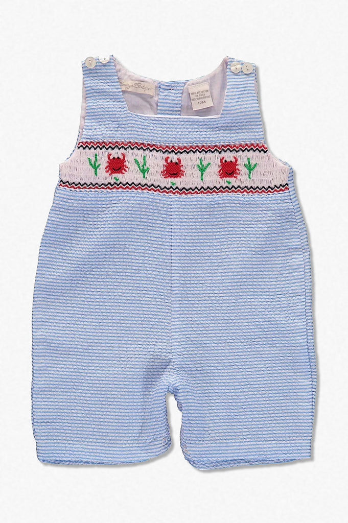 Smocked Crabs Jon Jons Baby Boy Romper