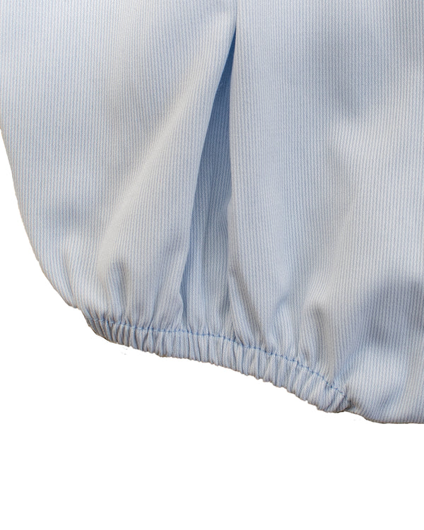 Embroidered Blue Bunnies Baby Boy Bubble Romper