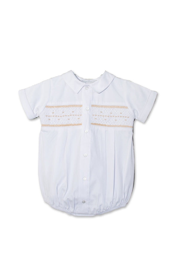 Christening Baby Boy Bubble with Bonnet 2