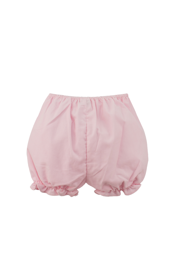 20226-Pink Smocked Corduroy Baby Girl Dress with Panty