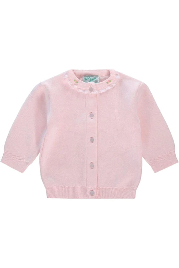 Julius Berger Cotton Cashmere Rosebuds Pink Baby & Toddler Girl Cardigan