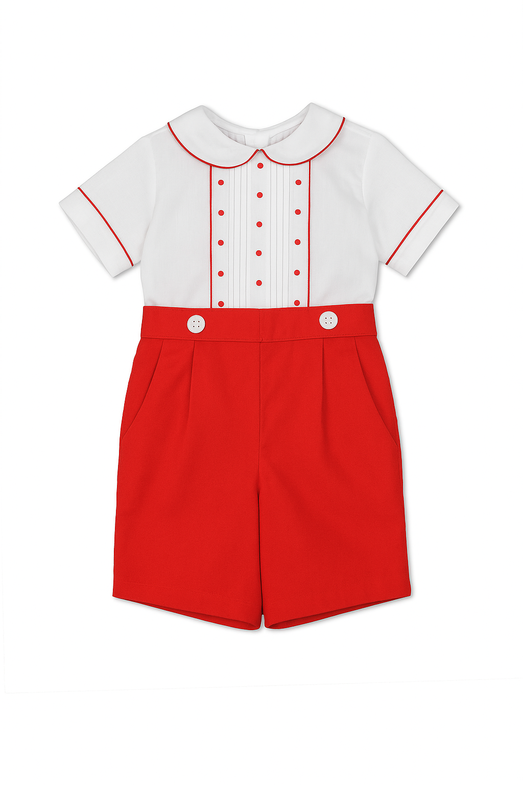 20280 Red Dotted Bobbie Suit