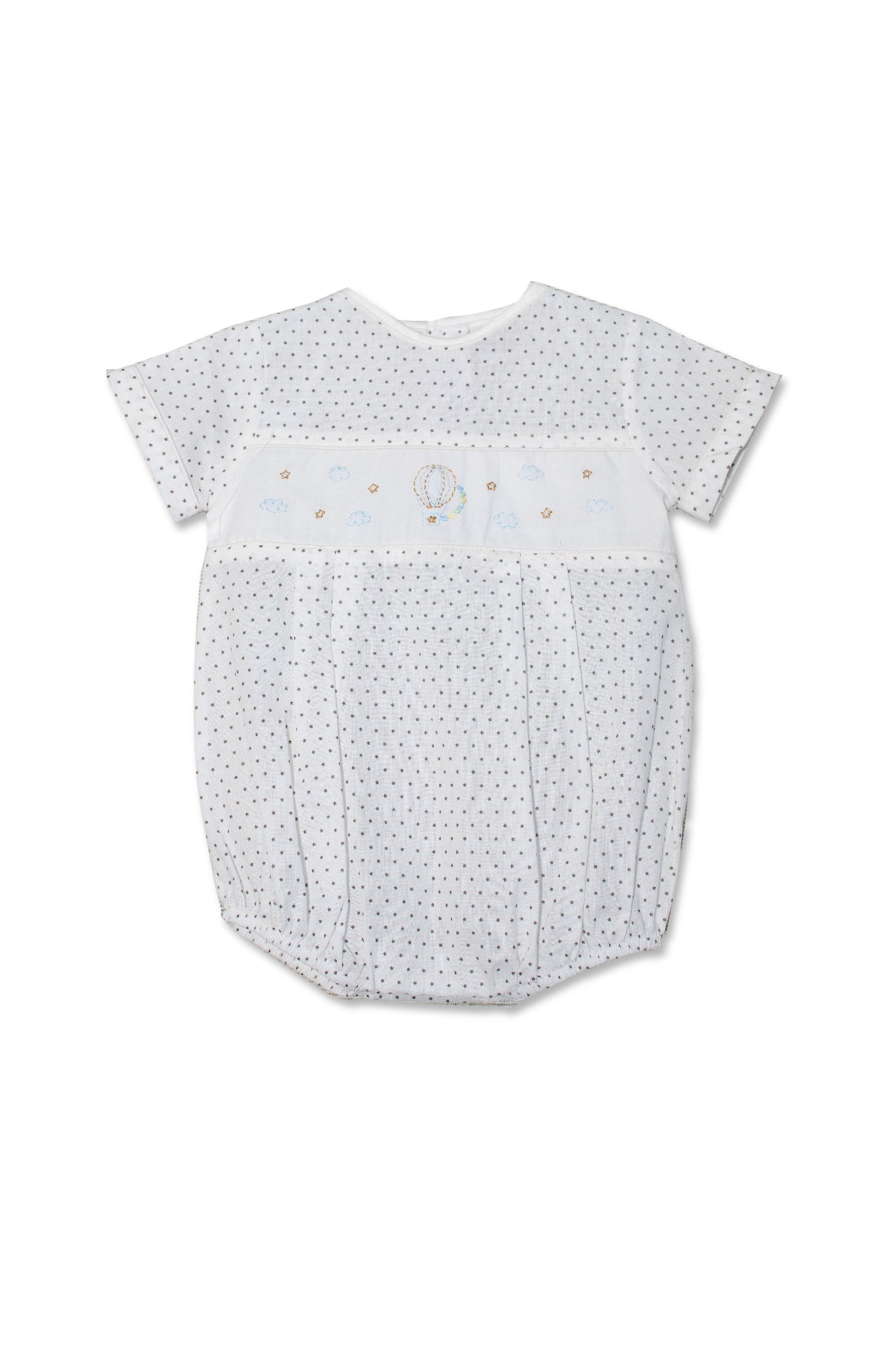 Smocked Star Baby Boy Bubble Romper