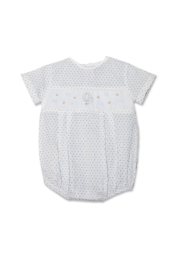 Smocked Star Baby Boy Bubble Romper