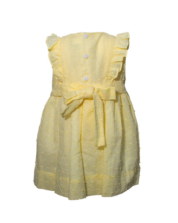 Swiss Dot Yellow Baby Girl Dress 2